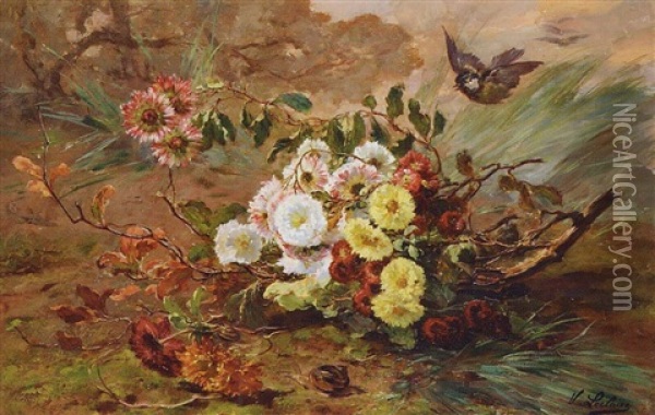 Le Branchage Fleuri Oil Painting - Victor Leclaire