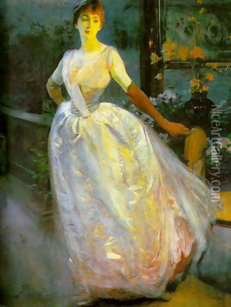Madame Roger Jourdain 1886 Oil Painting - Paul Albert Besnard