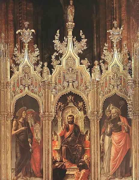 Triptych of St Mark 1474 Oil Painting - Bartolomeo Vivarini