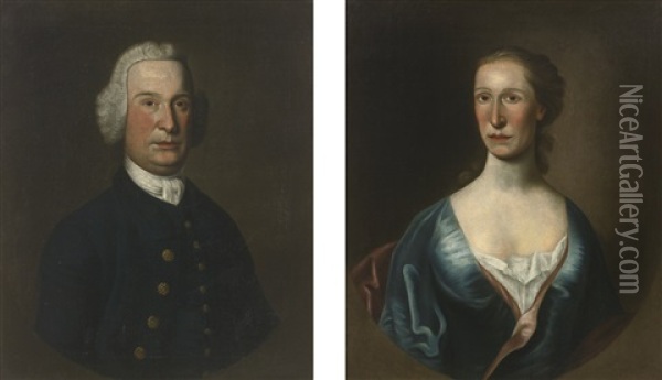 Mr. And Mrs. David Edgar Oil Painting - Thomas McIlworth