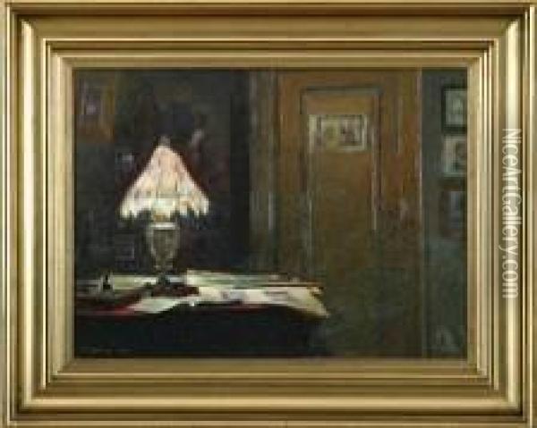 Interior From A Studie Oil Painting - Fritz Kraul