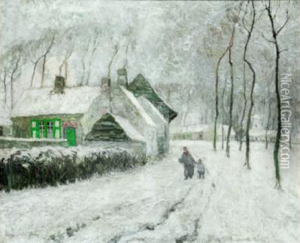 L'hiver Oil Painting - Gustave De Smet