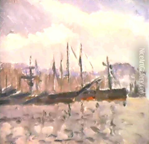 Les Bateaux De Peche, Cherbourg Oil Painting - Henri Matisse