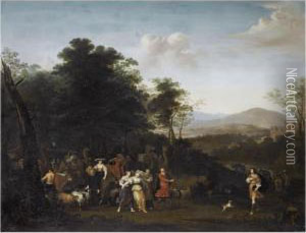The Meeting Of Jacob And Laban Oil Painting - Francois Verwilt