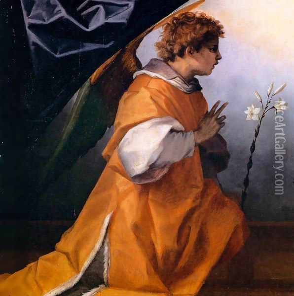 Annunciation (detail) Oil Painting - Andrea Del Sarto