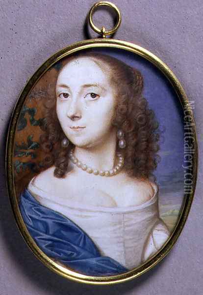 Portrait Miniature of Lady Margaret Coventry Oil Painting - John I & Hoskins, John II Hoskins