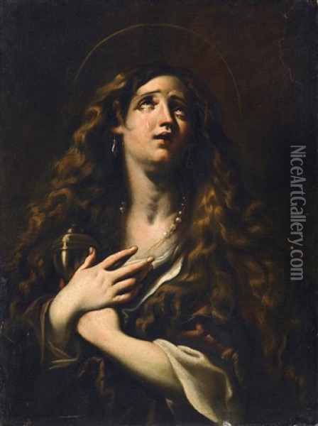 Maria Magdalena Oil Painting - Nicolas Regnier