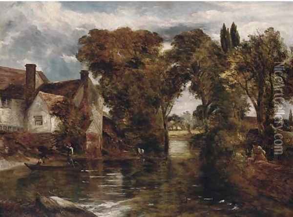 On the Stour Oil Painting - John Constable