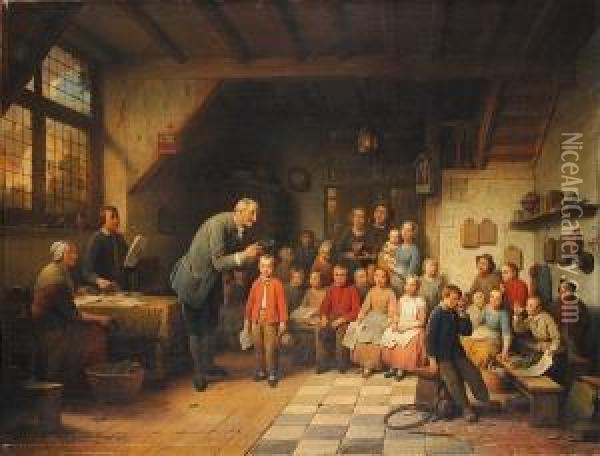 La Recompense Oil Painting - Ferdinand de Braekeleer