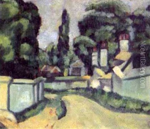 Le Village En Ete Oil Painting - Henri Beau