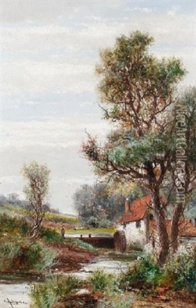 The Watermill Oil Painting - Abraham Hulk the Younger
