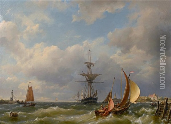 Marine Oil Painting - Hermanus Koekkoek the Elder