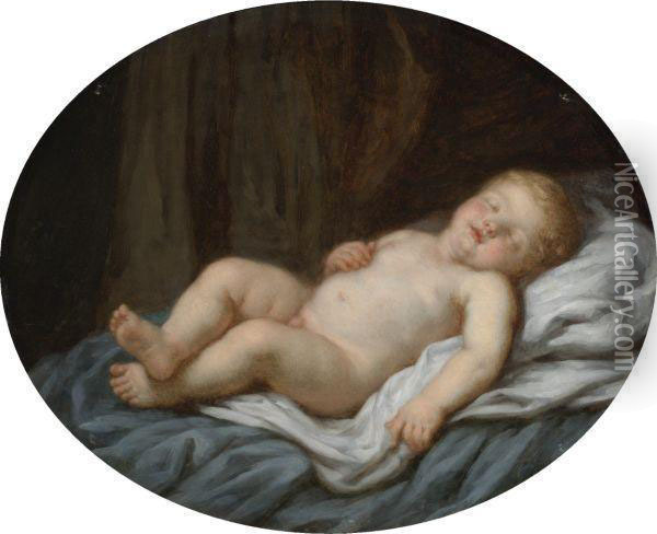 A Sleeping Child Oil Painting - Jean Baptiste Greuze