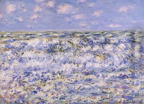 Waves Breaking Oil Painting - Claude Oscar Monet