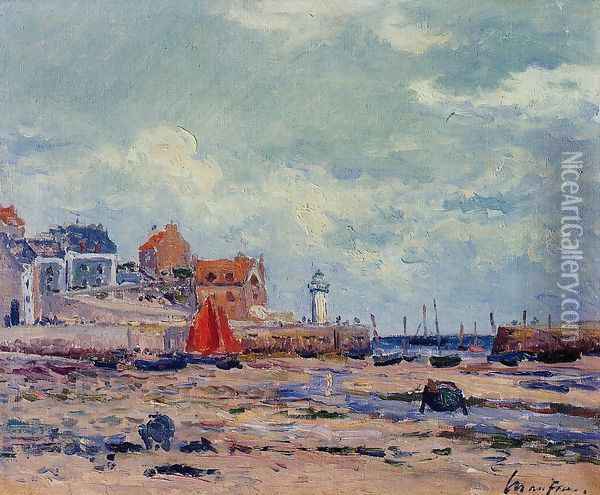 At Low Tide Oil Painting - Maxime Maufra