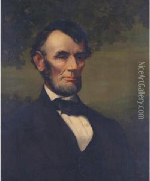 Portrait Of Abraham Lincoln Oil Painting - Charles M. Shean