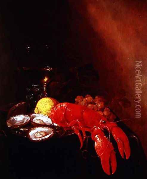 Still Life with Lobster Oil Painting - Jan Frans van Son