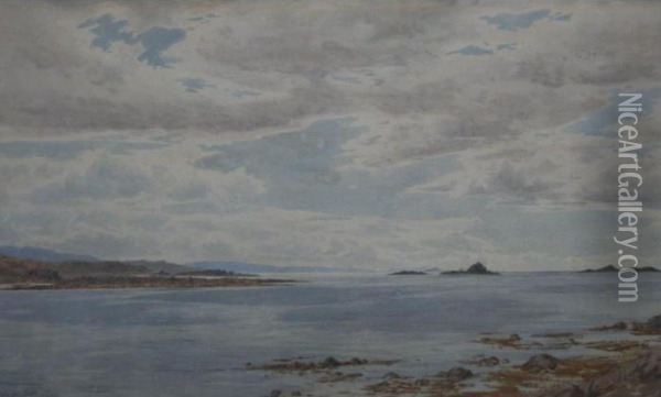 Islands Off The West Coast Of Scotland Oil Painting - Herbert Moxon Cook