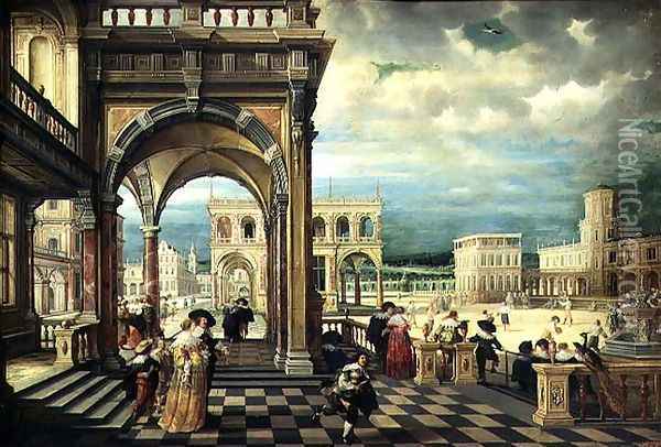 Italian Palace, 1623 2 Oil Painting - Hendrick van, the Younger Steenwyck
