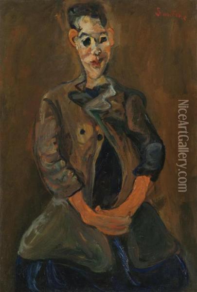 Portrait D'un Jeune Homme Oil Painting - Chaim Soutine