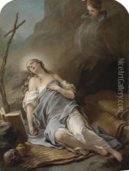 The Penitent Mary Magdalene Oil Painting - Carle van Loo