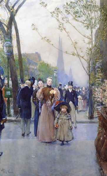 Fifth Avenue Oil Painting - Frederick Childe Hassam