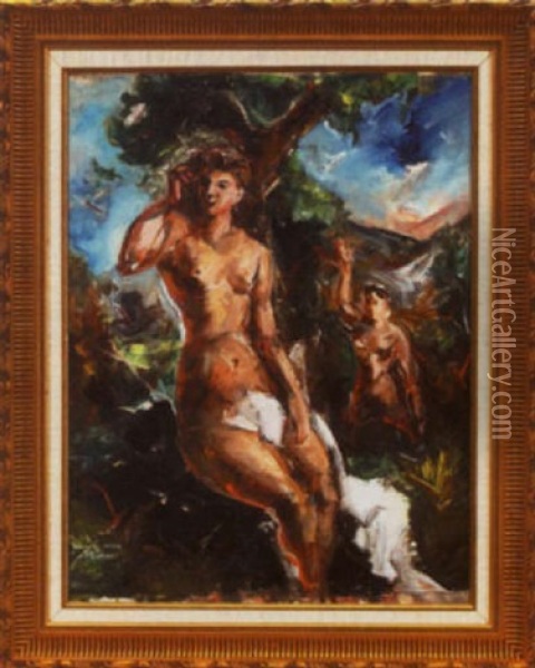 Eve Oil Painting - Jean Francois Thomas