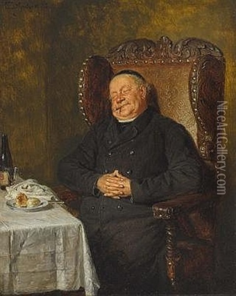 Mittagsschlafchen Oil Painting - Eduard von Gruetzner