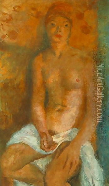 Nude 1936 Oil Painting - Istvan Desi-Huber