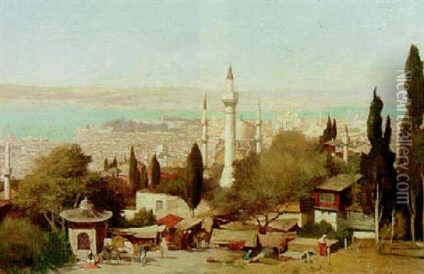 Constantinople Oil Painting - Edmund Beringer