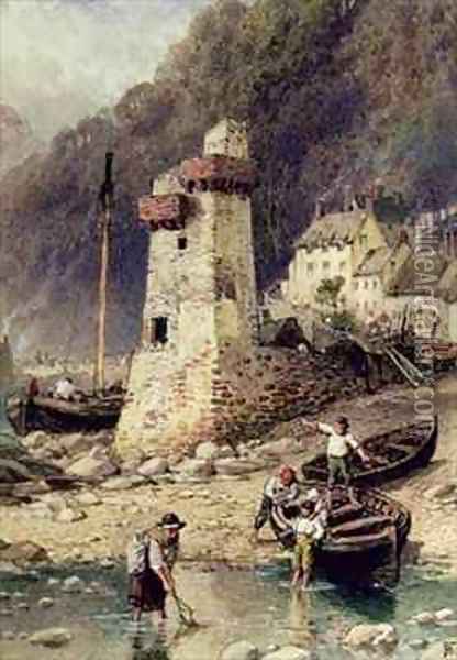 Lynmouth Devonshire Oil Painting - Myles Birket Foster