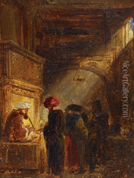 Oriental Interior Oil Painting - William James Muller