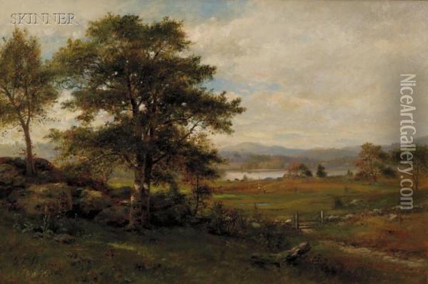 View Of Wachusett From Harvard Oil Painting - George F. Higgins