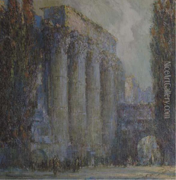 The Temple Of Mars Ultor Rome Oil Painting - George Wharton Edwards