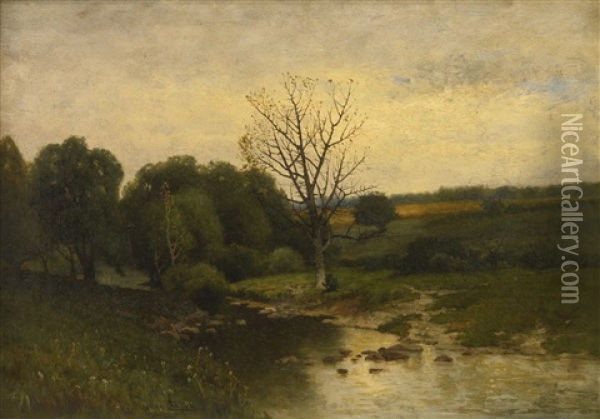 Last Days Of Summer Oil Painting - Charles Harry Eaton