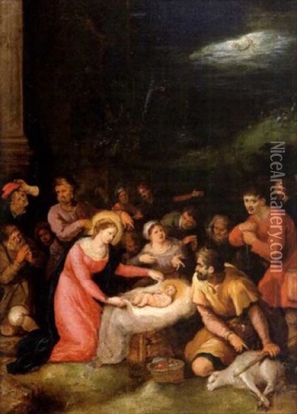 La Nativite Oil Painting - Frans Francken the Elder