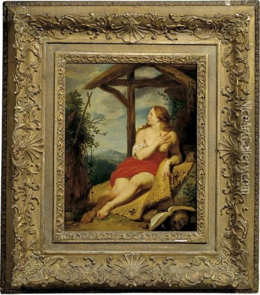 La Maddalena Penitente C. Oil Painting - Sir Anthony Van Dyck