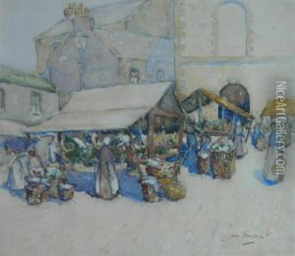 Market-day Keswick Oil Painting - John Smellie