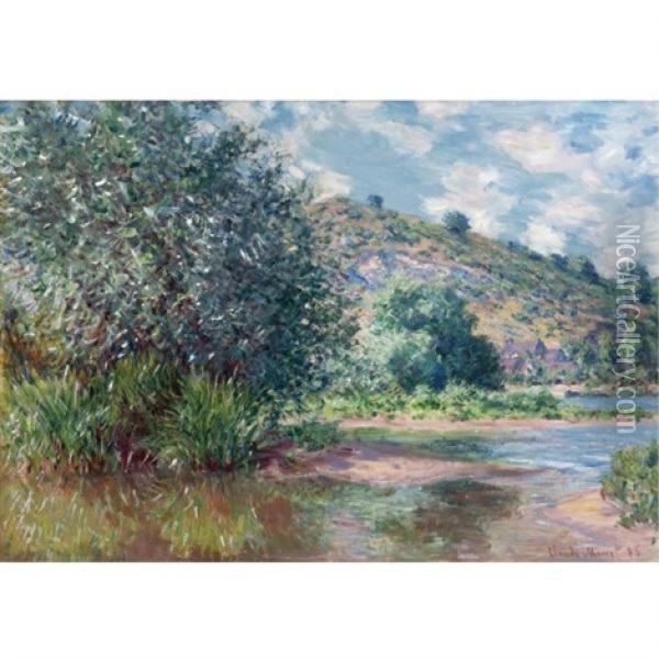 Paysage A Port-villez Oil Painting - Claude Monet