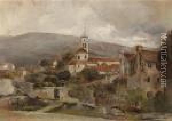 View Of The Madonna Church In Lusinn-grande Oil Painting - Marie Egner
