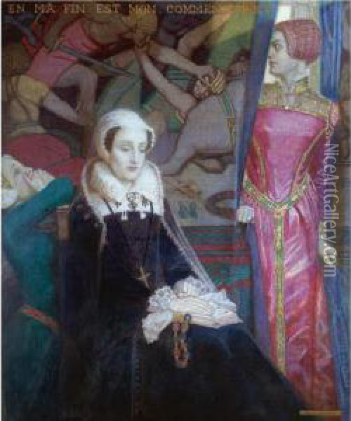Mary, Queen Of Scots Oil Painting - John Mckirdy Duncan