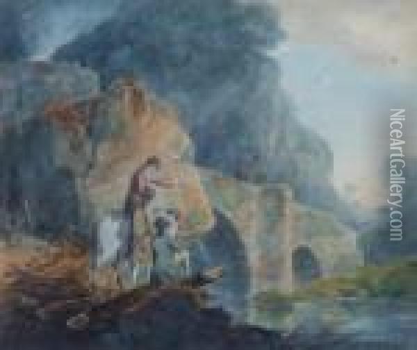 Upon The Yealm, Devon Oil Painting - William Payne
