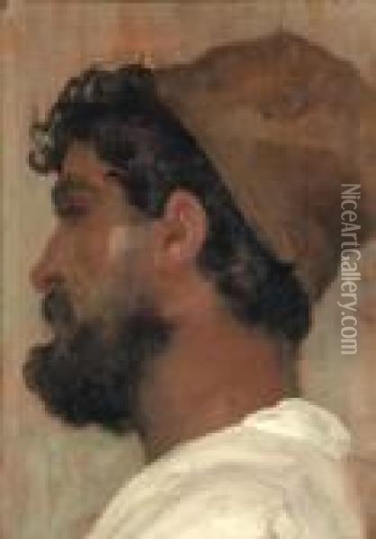 Study Of A Head For 'captive Andromache' Oil Painting - Frederick Leighton