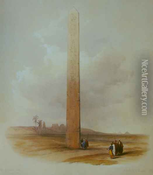 Obelisk of On Oil Painting - David Roberts