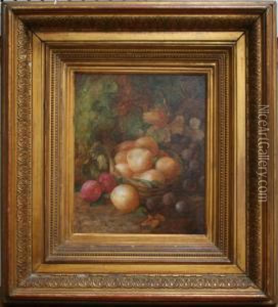 Fruit In A Basket Oil Painting - Vincent Clare