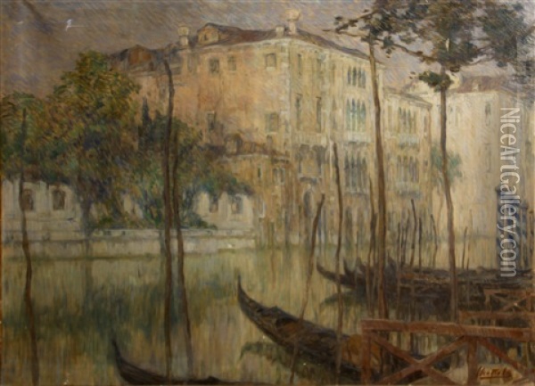 Venice Oil Painting - Ferruccio Scattola