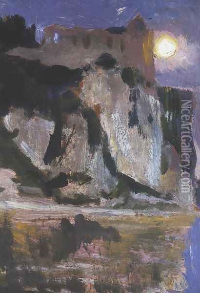 Moon - Tyniec Oil Painting - Jan Stanislawski