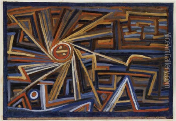 Strahlung Und Rotation Oil Painting - Paul Klee