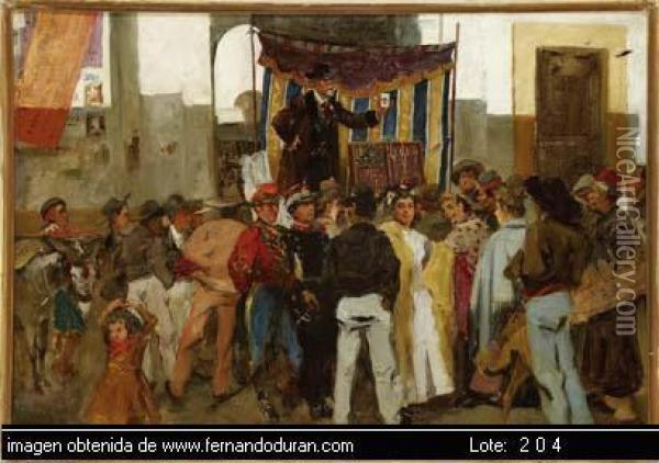 Untitled Oil Painting - Jose Jimenez y Aranda