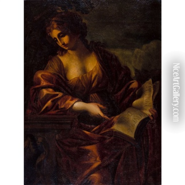 Sibylle Von Cumae Oil Painting - Giovanni Francesco Romanelli